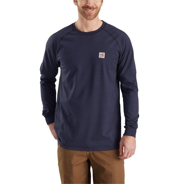 Carhartt Flame Resistant Force Relaxed Fit Lightweight Long-Sleeve T-Shirt, Dark Navy, XL, REG 102904-410XLREG